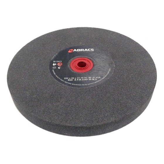 Silicon Carbide Bench Grinding Wheel 80 Grit, 200mm Diameter