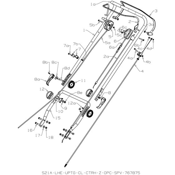 Handle Assembly for Masport 800AL