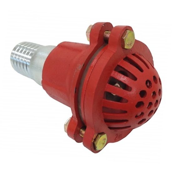 Foot Valve & Strainer Cast Iron Type Assembly with 3" Steel Hose Barb Tail