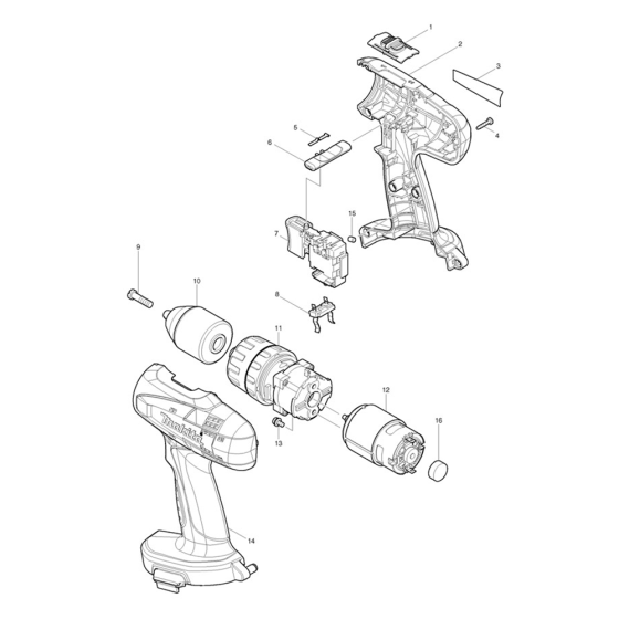 Makita 8391D Drill Assembly