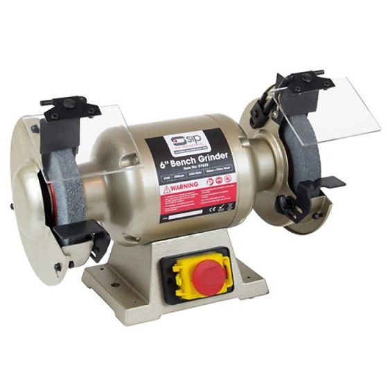 6.0" Professional Bench Grinder 230V c/w 2x Grinding Wheels & Wire Wheel