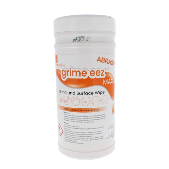 Abrasive Hand Wipes Tub 70 Pack for Heavy Duty Cleaning