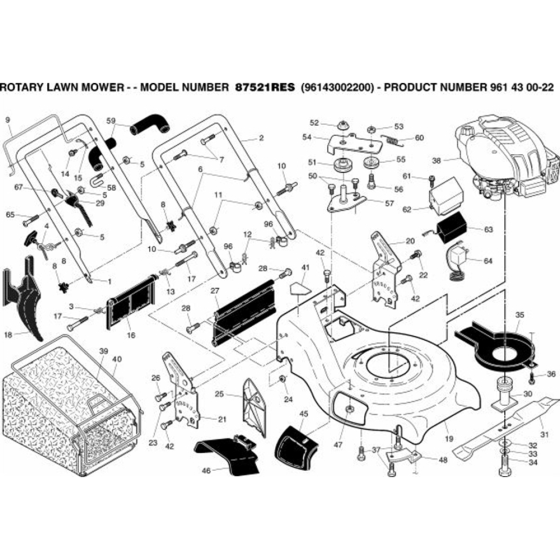 Husqvarna 87521RES-1 Parts