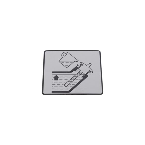 Oil Caution Mark/ Label for Honda WB20XT 2" Pump - OEM No. 87594 ZB4 A00