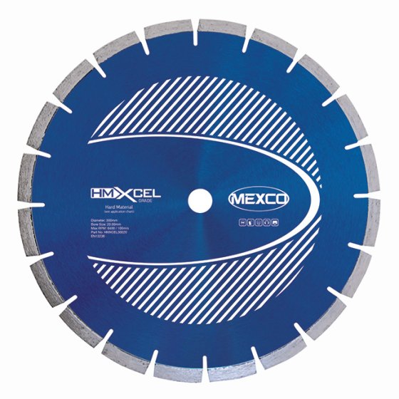 Mexco 300mm Diamond Blade Hard Materials XCEL Grade