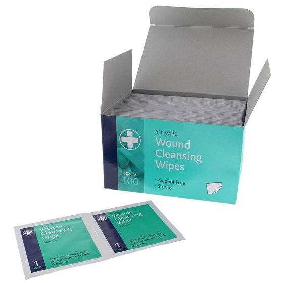 First Aid Wound Cleansing Wipes - Pack of 100 - OEM No. 895 223