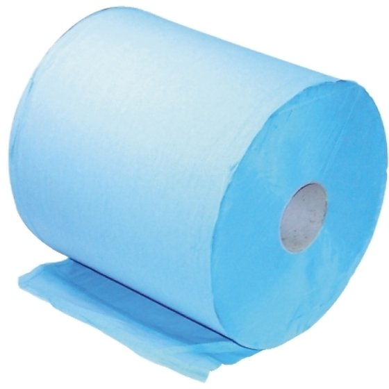 Blue 2 Ply Paper Roll 400mm x 400m (1000 sheets) - 1 Roll