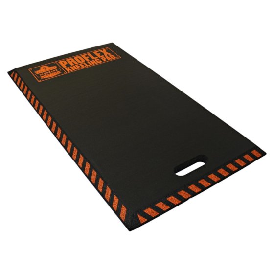 Large Black Kneeling Pad Bevelled Safety Edge with Handle 41 x 71 x 2.5cm