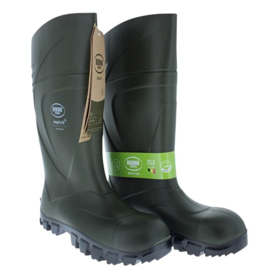 Bekina Steplite xSolid Grip Full Safety S5 Wellington Boots (Green) - Size: 11