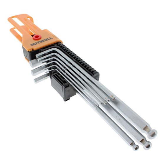 Allen Key Set Long Arm - Metric 9 Piece Set