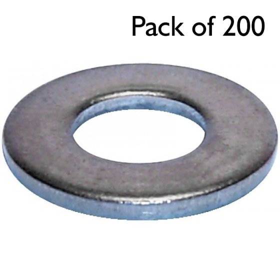 Form C Stainless Steel Washers, I.D. 10 mm (Large O.D.) - Pack of 200