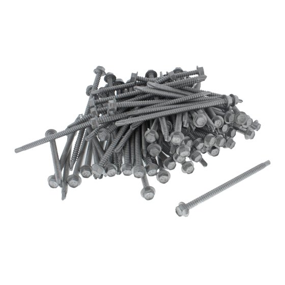 Hexagon Head Self Drilling Screws - Size: 5.5x100 (5mm Thick) - Pack of 100