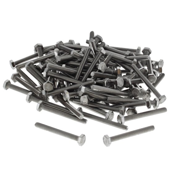 M4 x 35mm A2 Hexagon Head Stainless Steel DIN 933 Setscrews 500 Pack