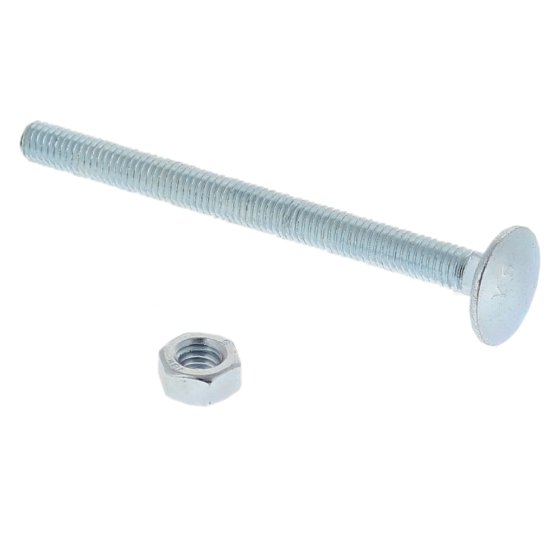 Metric Coach Bolts, Zinc Plated, M6 x 75 - Pack of 100