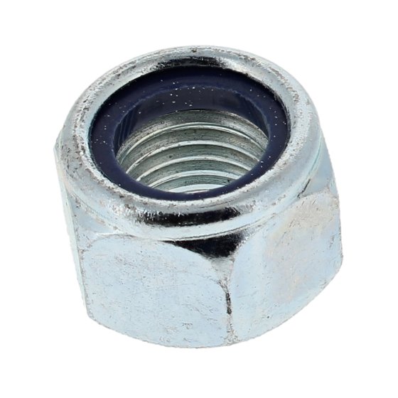Metric Nylon Insert Locking Nuts, Size: M20, Zinc Plated - Pack of 10