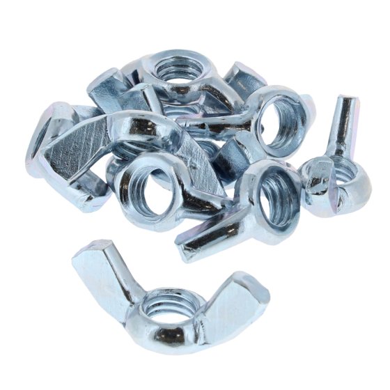 Wing Nuts, Zinc Plated, Size: M8 - Pack of 10 - 903 0763