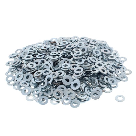 Form A Flat Washers (Heavy Duty), Zinc Plated, I.D. 3mm - Pack of 1000