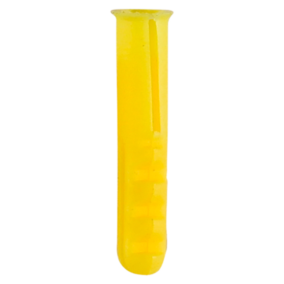 Plastic Wall Plugs, Colour: Yellow, Screw No: 4-10, Pack of 100