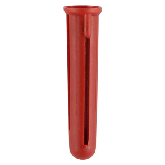 Plastic Wall Plugs, Colour: Red, Screw No: 6-12 - Pack of 100