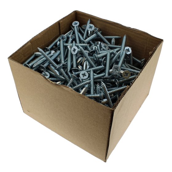 Self Tapping Screws, Countersunk Head, Size: 10, Length: 1.1/2" - Pack of 500