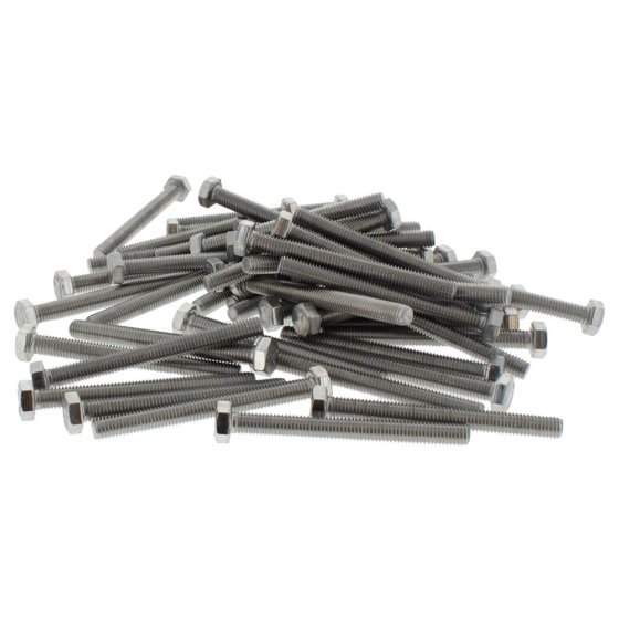 M8 x 80mm A2 Hexagon Head Stainless Steel DIN 933 Setscrews 50 Pack