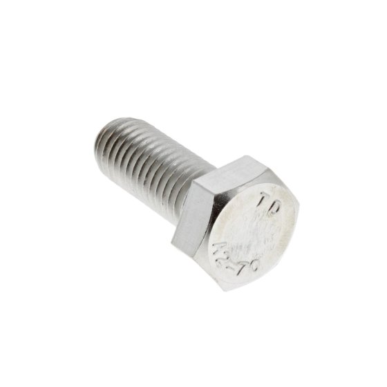 M12 x 30mm A2 Hexagon Head Stainless Steel DIN 933 Setscrews 50 Pack