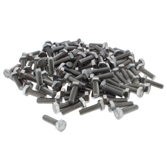 M8 x 25mm A2 Hexagon Head Stainless Steel DIN 933 Setscrews 100 Pack