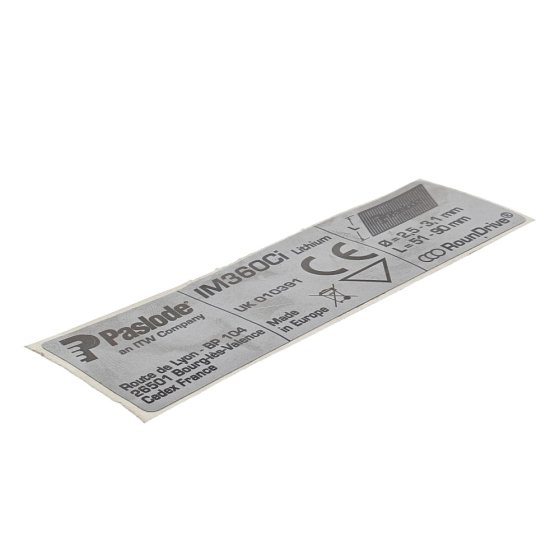 Name Plate Label for Paslode IM360Ci Nailer - 019103