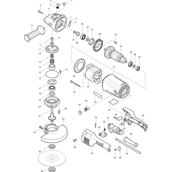 Makita 9079S Angle Driver Assembly
