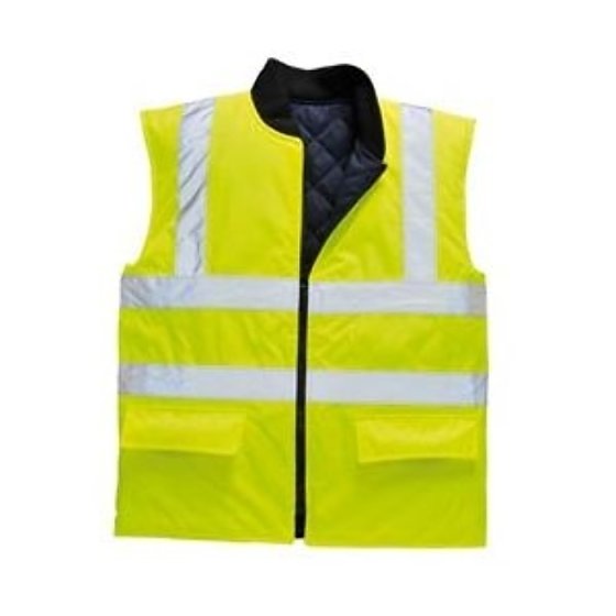 High Visibility Body Warmer, Yellow - Size: Small - 907 1290