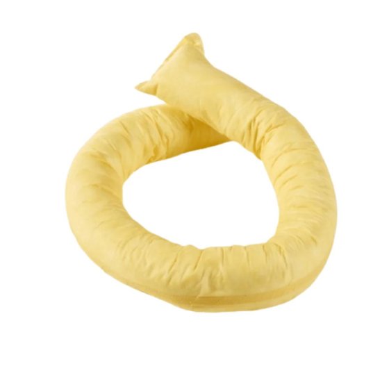 Chemical Absorbent Sock Yellow 1200 x 75mm 3.75L for Acids and Alkalis