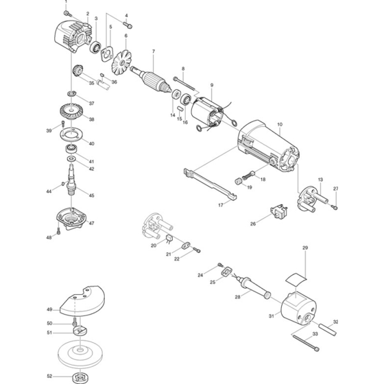 Makita 9501B Main Assembly