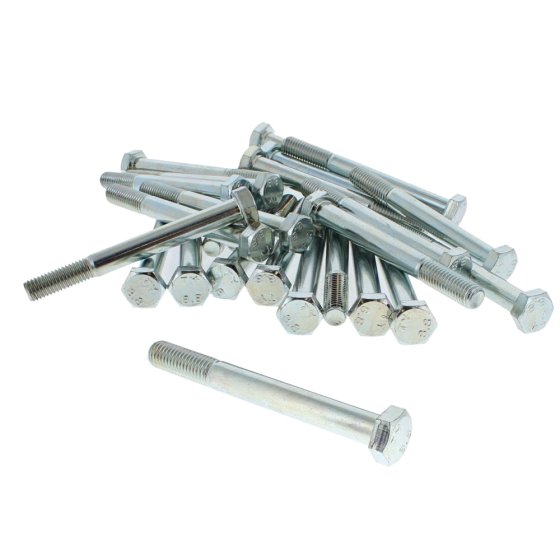 M12 x 110 Zinc Plated 8.8 Steel Bolt 25 Pack