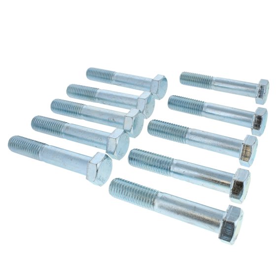 M18 x 100 Zinc Plated 8.8 Steel Bolt 10 Pack