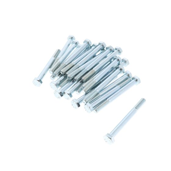 M8 x 80 Zinc Plated 8.8 Steel Bolts - Pack of 25