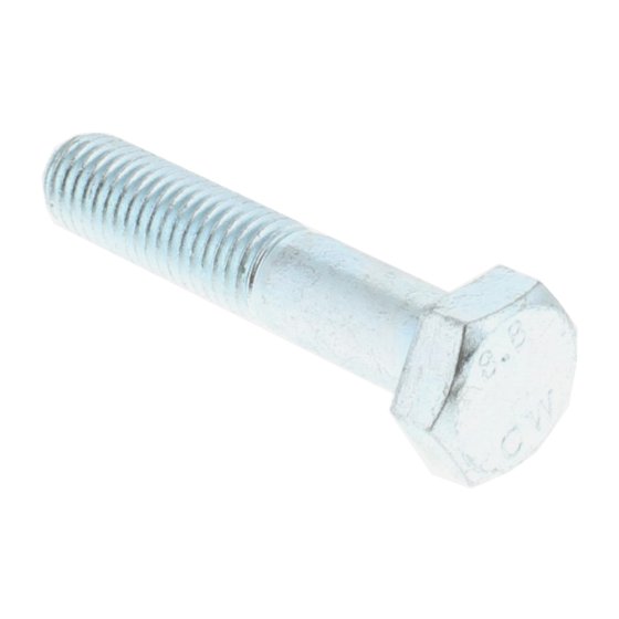 M12 x 60 Zinc Plated 8.8 Steel Bolt 25 Pack
