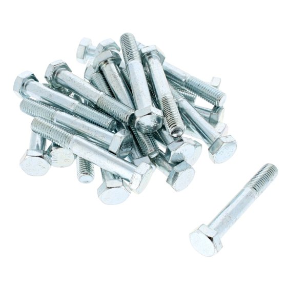 M12 x 80mm  Zinc Plated 8.8 Steel Bolt 25 Pack