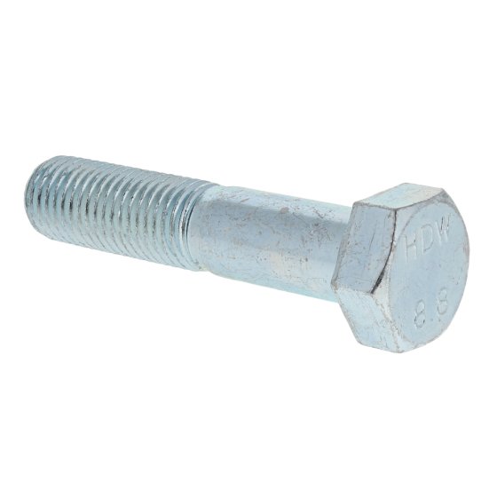 M16 x 75 Zinc Plated 8.8 Steel Bolts - 10 Pack