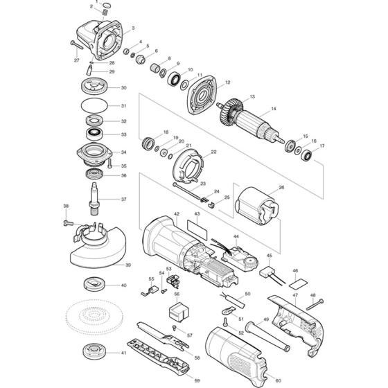 Makita 9564PCV Main Assembly