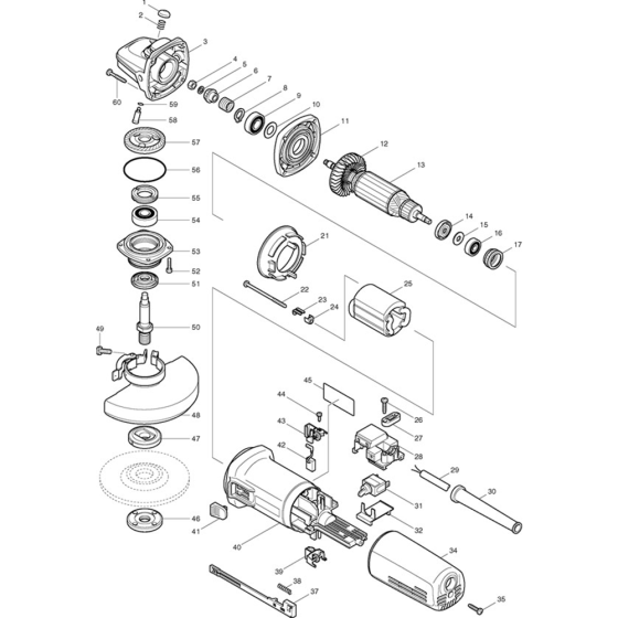 Makita 9565H Main Assembly