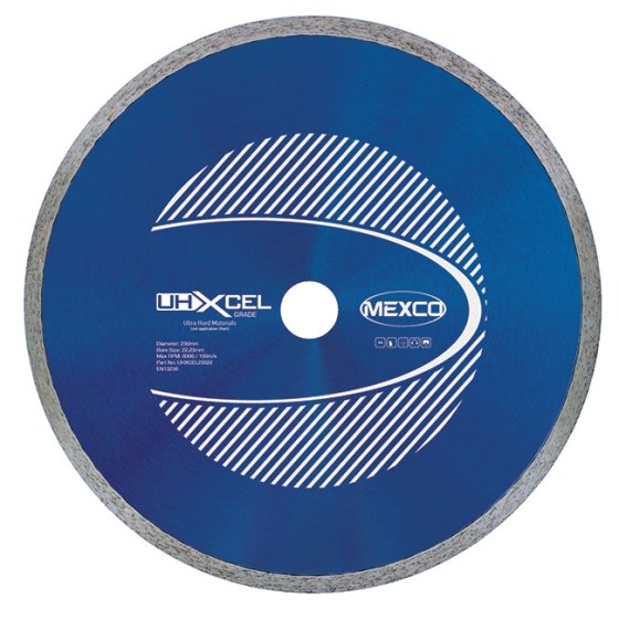 Mexco 250mm Diamond Blade Ultra Hard Materials UHXCEL