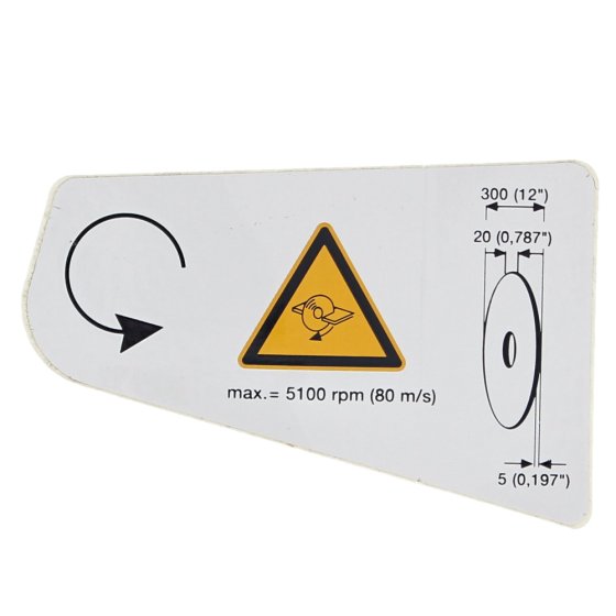 Label for PC6212, DPC6400 - Genuine Makita Part - Oem No.: 980114700