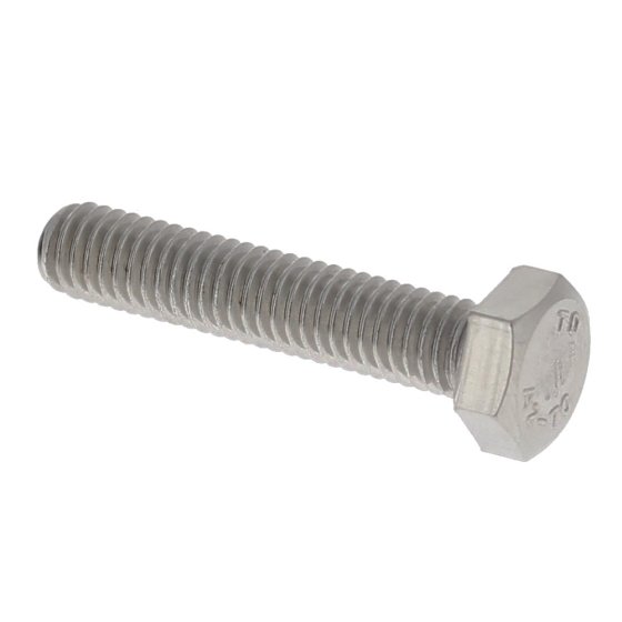 M5 x 10mm A2 Hexagon Head Stainless Steel DIN 933 Setscrews 200 Pack