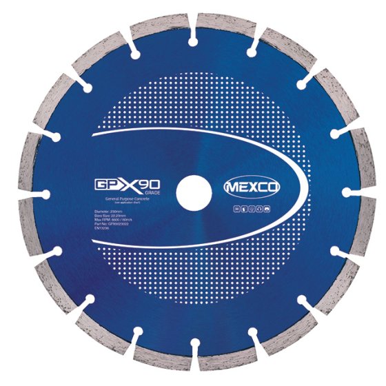 Mexco 230mm Diamond Blade Concrete X90 Grade