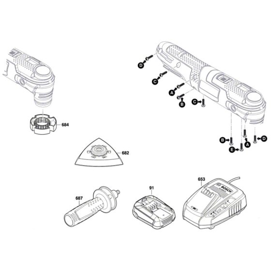 Tool Assembly for Bosch AdvancedMulti 18
