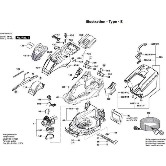 Lawnmower Assembly for Bosch