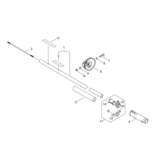 Main Pipe for Shindaiwa AH243S-LW