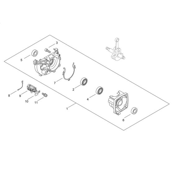 Crankcase for Shindaiwa AH265S-HD