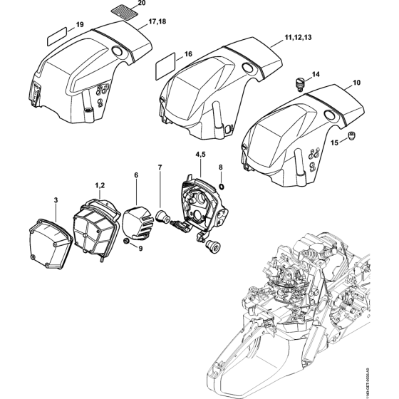 Air Filter & Shroud for Stihl MS362