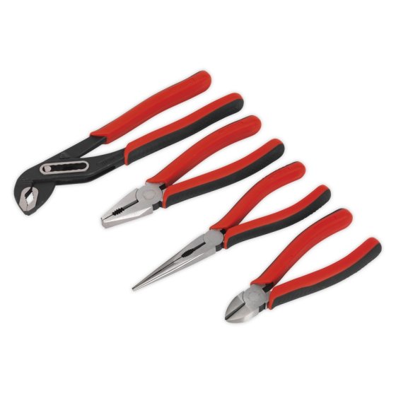 Pliers Set 4 Piece - Pump, Combination, Long Nose and Snips - Sealey AK8579